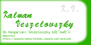 kalman veszelovszky business card